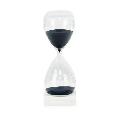 60 Min.Sand Timer on Cristal Base-Navy Sand