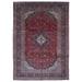 FineRugCollection Semi-antique Handmade Very Fine Kashan Blue Wool Oriental Rug (9'6 x 13')