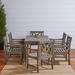 Renaissance Eco-friendly 7-piece Outdoor Hand-scraped Hardwood Dining Set with Rectangle Table and A
