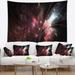 Designart 'Dark Alien Digital Art Fractal Flower' Floral Wall Tapestry