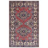 Handmade One-of-a-Kind Kazak Vegetable Dye Wool Rug (Afghanistan) - 2'7 x 4'1