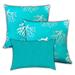 Carolines Beach Indoor/Outdoor, Zippered Pillow Cover, Set of 2 Large & 1 Lumbar, Ocean, Blue, Sea