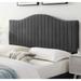 Findlay Arched Charcoal Velvet Upholstered Twin Size Headboard