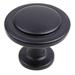 GlideRite 1.25-inch Matte Black Classic Round Ring Cabinet Knob (Pack of 10 or 25)
