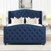 Marcella Wingback Upholstered Tufted Panel Bed