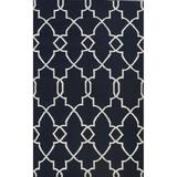 Modern Trellis Durrie Kilim Oriental Wool Area Rug Flat-weave Carpet - 5'0" x 8'0"