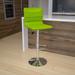 Modern Vinyl Stitch Back Adjustable Height Barstool - 16"W x 19"D x 35" - 44"H