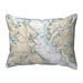 Chesapeake Bay - Miles River, MD Nautical Map Extra Large Zippered Pillow