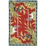 SAFAVIEH Handmade Chelsea Chelsy French Country Rooster Wool Rug