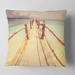 Designart 'Large Wooden Pier at Gili Island' Sea Bridge Throw Pillow