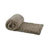 Ribbed 60 x 80 Super Soft Warm Cozy Couch Throw Blanket with Sherpa