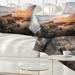 Designart 'Sunset over Rocky African Coast' Oversized Beach Throw Pillow