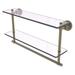 Allied Brass Washington Square Collection 22 Inch Two Tiered Glass Shelf with Integrated Towel Bar