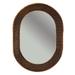 35-inch Hand Hammered Oval Copper Mirror with Decorative Braid Design (MFO3526-BR) - Oil Rubbed Bronze