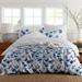 Pointehaven Water Petals White 300TC Digital Print Soft Cotton Duvet Set