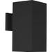 Square 6" Matte Black Aluminum Outdoor Wall Lantern Light - 14.960" x 11.810" x 9.060"
