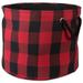 DII Round Buffalo Check Decorative Storage Bin