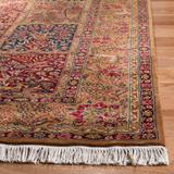 Asian Hand-Knotted Royal Kerman High-Pile Ivory Wool Rug (6' x 9')
