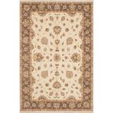 ECARPETGALLERY Hand-knotted Chobi Twisted Cream Wool Rug - 6'8" x 10'0"