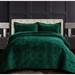 Capri Medallion Velvet Oversized Solid Quilt Set