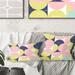 Designart 'Retro Pastel Circular Pattern I' Mid-Century Modern Throw Pillow