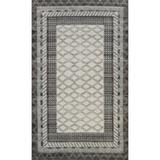 Geometric Distressed Oriental Wool Vintage Style Area Rug Hand-knotted - 5'3" x 8'1"