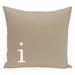 Brown 26 x 26-inch Monogram Print Decorative Pillow