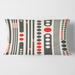 Designart 'Retro Geometrical Abstract Minimal Pattern II' Mid-Century Modern Throw Pillow