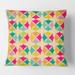 Designart 'Abstract Retro Geometric Pattern III' Mid-Century Modern Throw Pillow