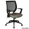 Office Star Work Smart Screen Back and Mesh Seat Task Chair with "T" Arms