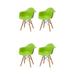 Kids Favourite Eiffel Bucket Dining Chair with Wooden Leg(set of Four)