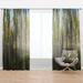 Designart 'Green Autumn Trees' Landscape Photography Curtain Single Panel