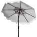 SAFAVIEH Outdoor Living Zimmerman 9Ft Double Top Market Umbrella, Base Not Included