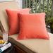 Sorra Home Sunbrella Canvas Indoor/Outdoor Corded Square Pillows (Set of 2)