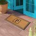 A1HC- Designer Hand-Crafted Rubber Coir Molded Double/Single Door Mat Monogrammed, Perfect and More Functional Size 24x48 Inch
