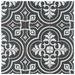 Merola Tile Harmonia Vintage Black 13" x 13" Ceramic Floor and Wall Tile