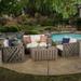 Cadence Acacia Wood Outdoor 4-piece Chat Set with Cushions by Christopher Knight Home