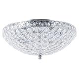 CO-Z 12-inch 2 Light Crystal Chandelier Flush Mount Ceiling Light - Transparent