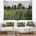 Designart 'Wisconsin Soybean Field Rows' Landscape Wall Tapestry