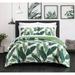 Chic Home 9-Piece Borrego Palm Quilt Set Stitched Palm Tree Bed In A Bag - Sheet Set Decorative Pillow Shams Included