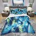 Designart 'Green and Blue Shine' Modern & Contemporary Bedding Set - Duvet Cover & Shams