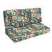 Humble + Haute Indoor/Outdoor Blue Multi Floral Deep Seating Cushion Set - 47 in w x 23 in d