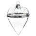 Sullivans Heart Box Ornament 3.75"H Clear - 2.75"L x 2"W x 3.75"H