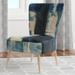 Designart "Deep Woods II Indigo" Upholstered Country Charm Accent Chair - Arm Chair