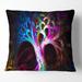Designart 'Magical Multi color Psychedelic Tree' Abstract Throw Pillow