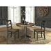 36" Round Extension Dining Table With 2 Madrid Chairs