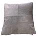 Grey Cowhide Pillow ESEL. Double sided leather pillow.