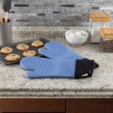 Silicone Oven Mitts – Extra Long Quality Heat Resistant with Quilted Lining and 2-sided Textured Grip by Windsor Home