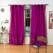Violet Red Tie Top Sheer Sari Curtain / Drape / Panel - Piece