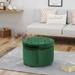 Tiernan Velvet Tufted Ottoman by Christopher Knight Home